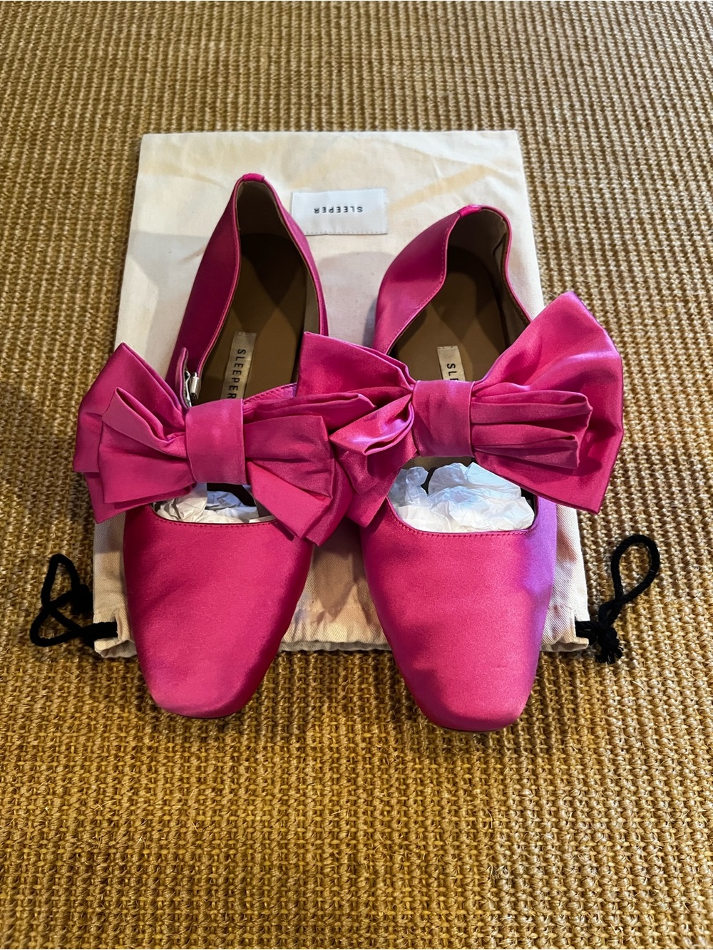 SLEEPER Aristocat Fuchsia Satin Ballet Flats - EU 39